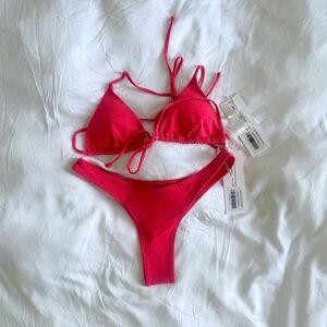 NWT White Fox Boutique Cherry Sparkle Bikini Set